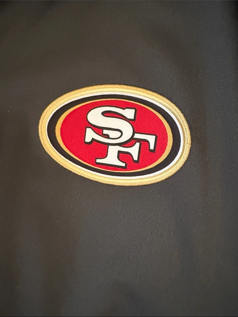 San Francisco 49ers Nike Dri-FIT Quarter Zip Pullover - Black & Gold Size L
